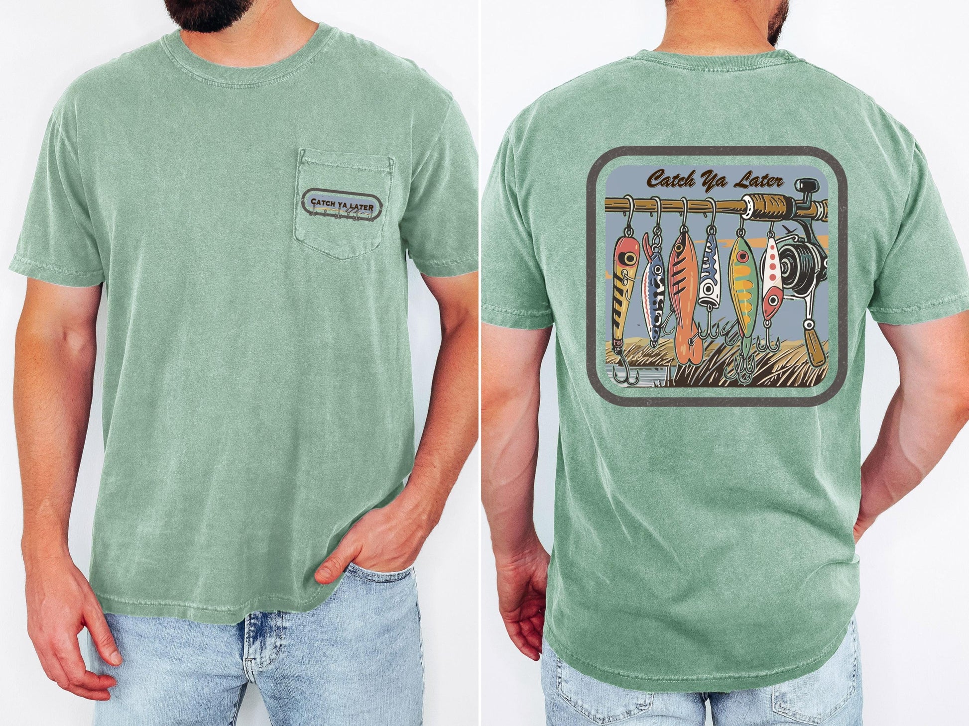 Catch Ya Later Fishing Lure Comfort Colors Tee - Lake Life Angler Gift