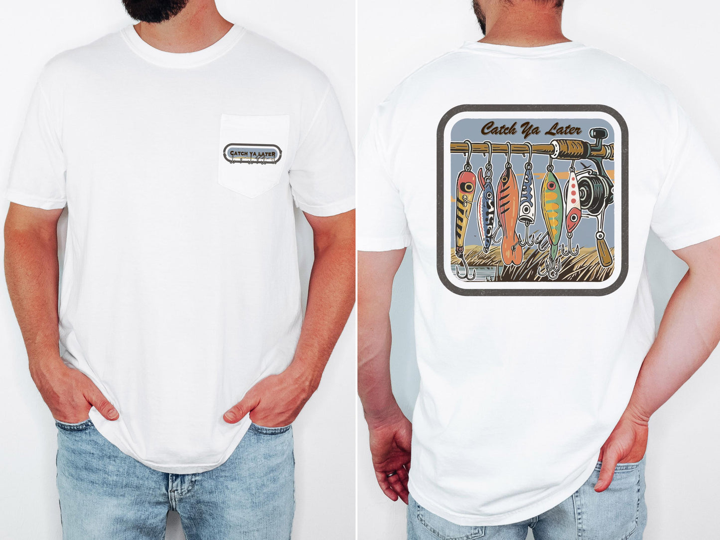 Catch Ya Later Fishing Lure Comfort Colors Tee - Lake Life Angler Gift