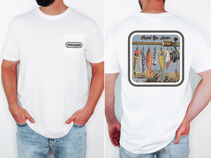 Catch Ya Later Fishing Lure Comfort Colors Tee - Lake Life Angler Gift