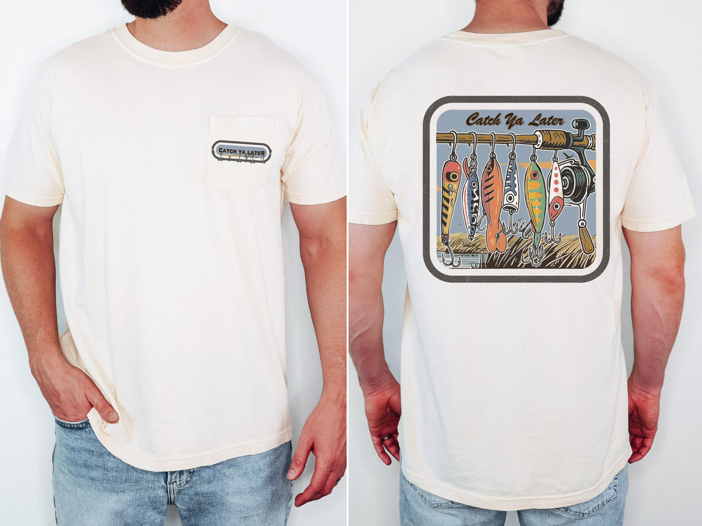 Catch Ya Later Fishing Lure Comfort Colors Tee - Lake Life Angler Gift