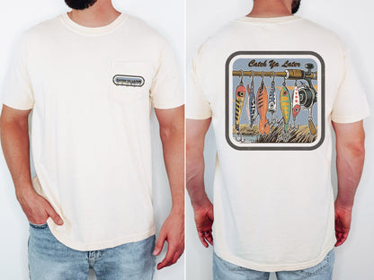 Catch Ya Later Fishing Lure Comfort Colors Tee - Lake Life Angler Gift