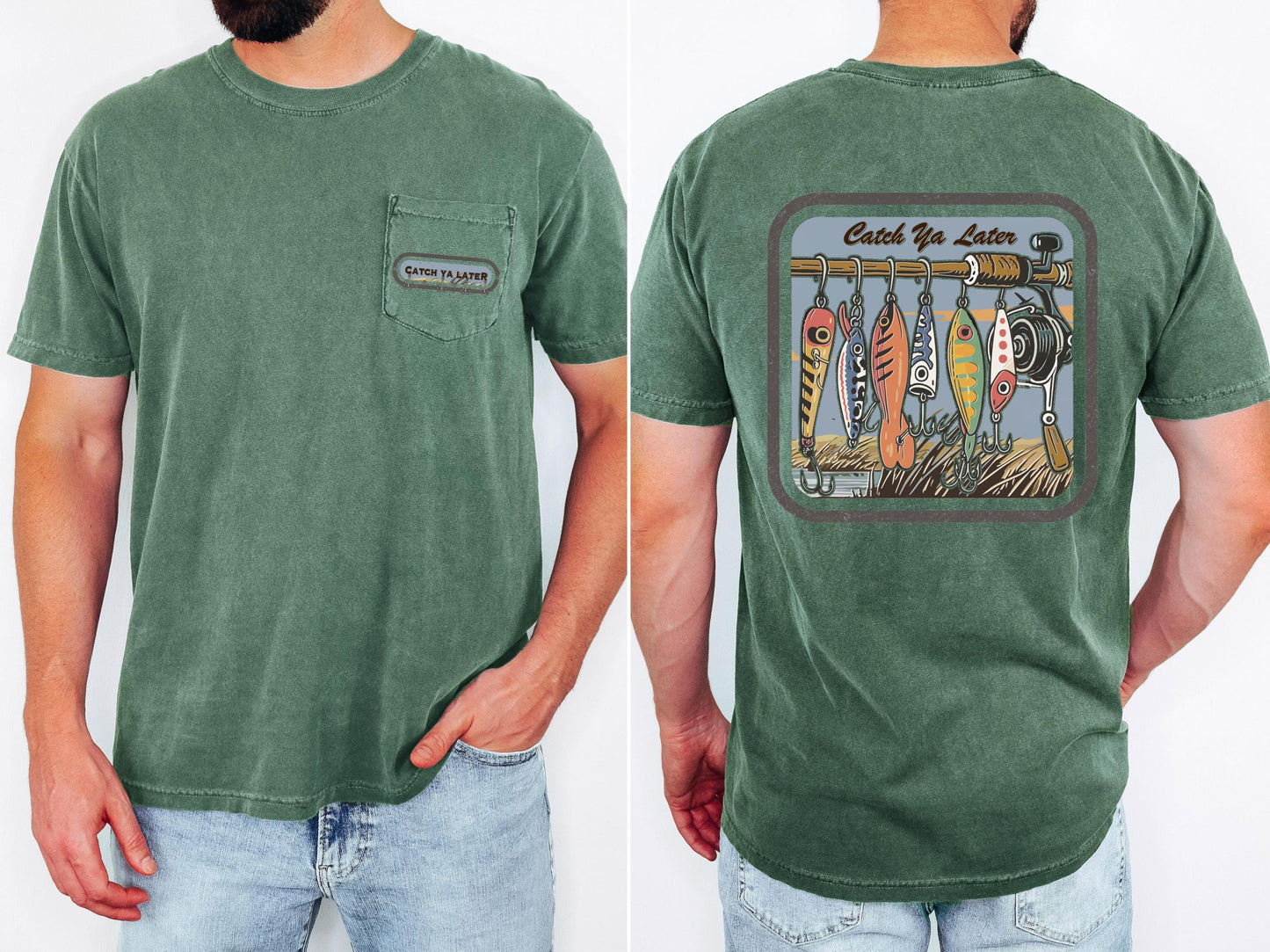 Catch Ya Later Fishing Lure Comfort Colors Tee - Lake Life Angler Gift