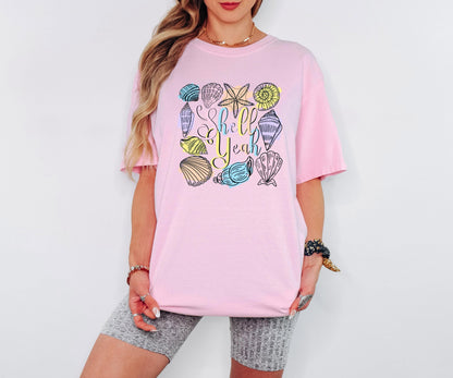 shell yeah shirt beach shirt summer shirt coastal shirt seashell shirt vacation shirt beach vacation shirt funny beach shirt
