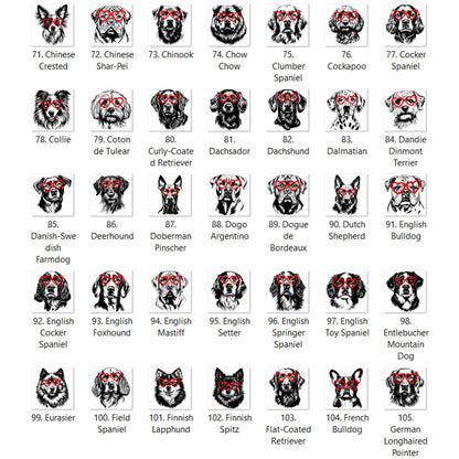 Valentine Dog Heart Glasses You Choose Graphic T-shirt or Sweatshirt