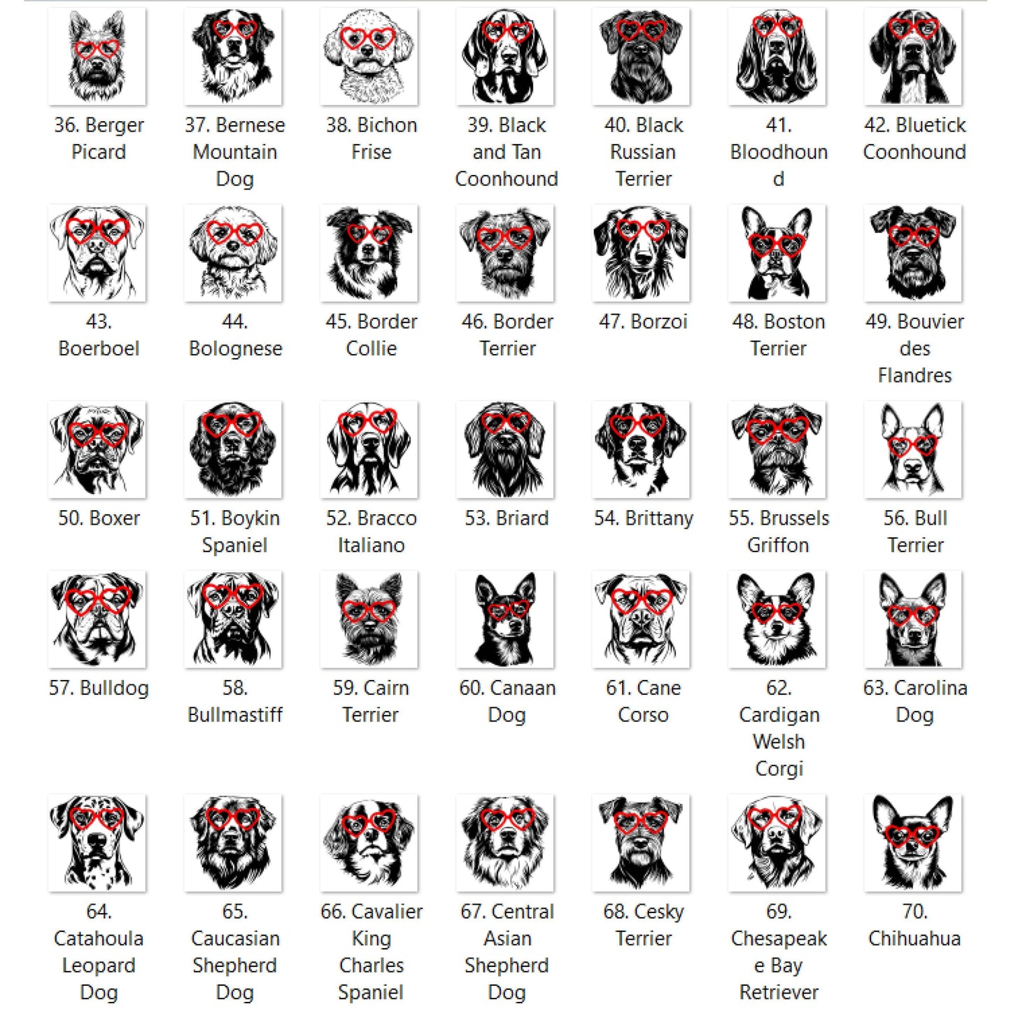 Valentine Dog Heart Glasses You Choose Graphic T-shirt or Sweatshirt