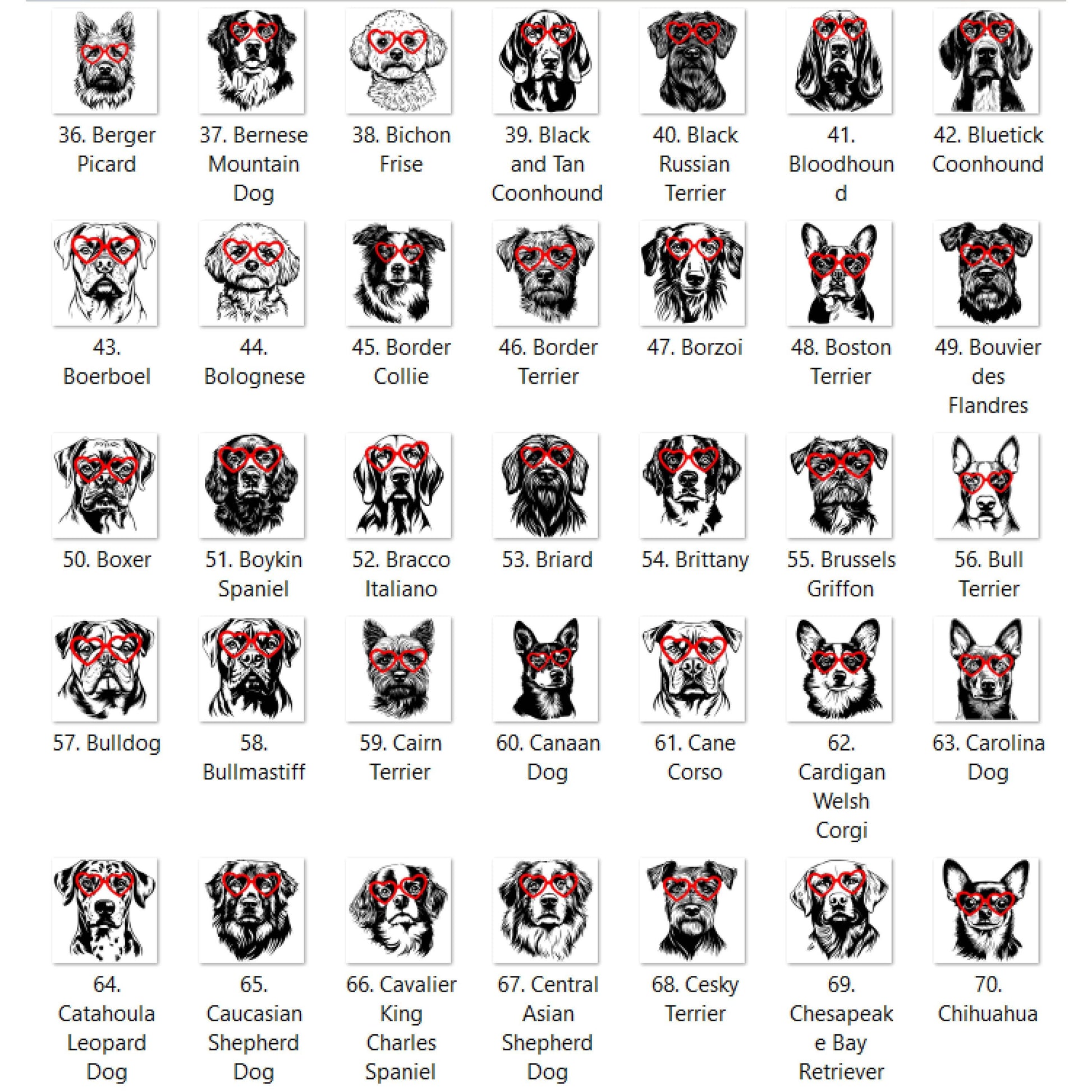 Valentine Dog Heart Glasses You Choose Graphic T-shirt or Sweatshirt