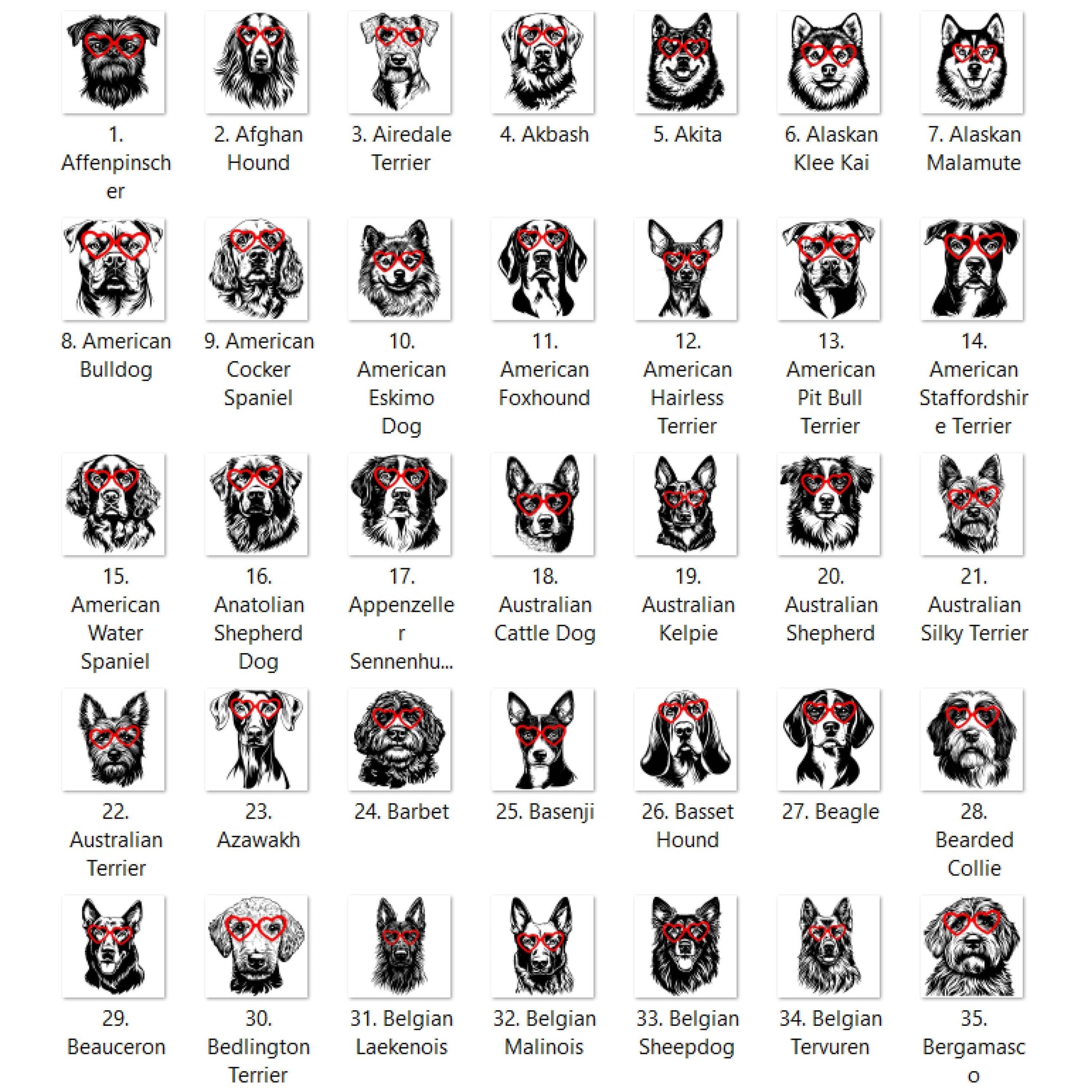 Valentine Dog Heart Glasses You Choose Graphic T-shirt or Sweatshirt