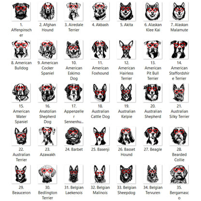 Valentine Dog Heart Glasses You Choose Graphic T-shirt or Sweatshirt