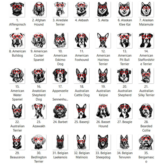 Valentine Dog Heart Glasses You Choose Graphic T-shirt or Sweatshirt