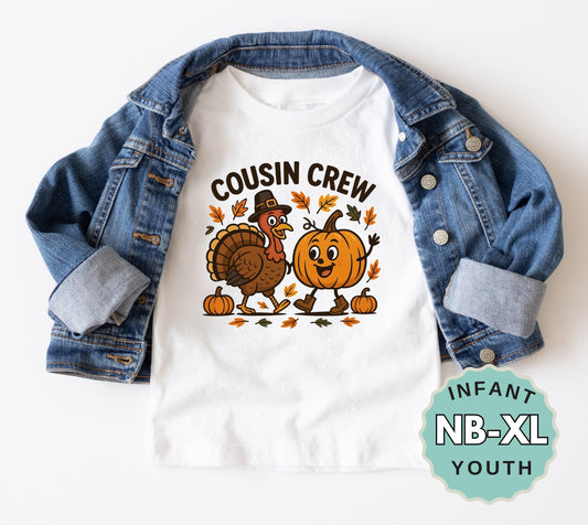Thanksgiving Cousin Crew Shirt: Matching Turkey Day Tee
