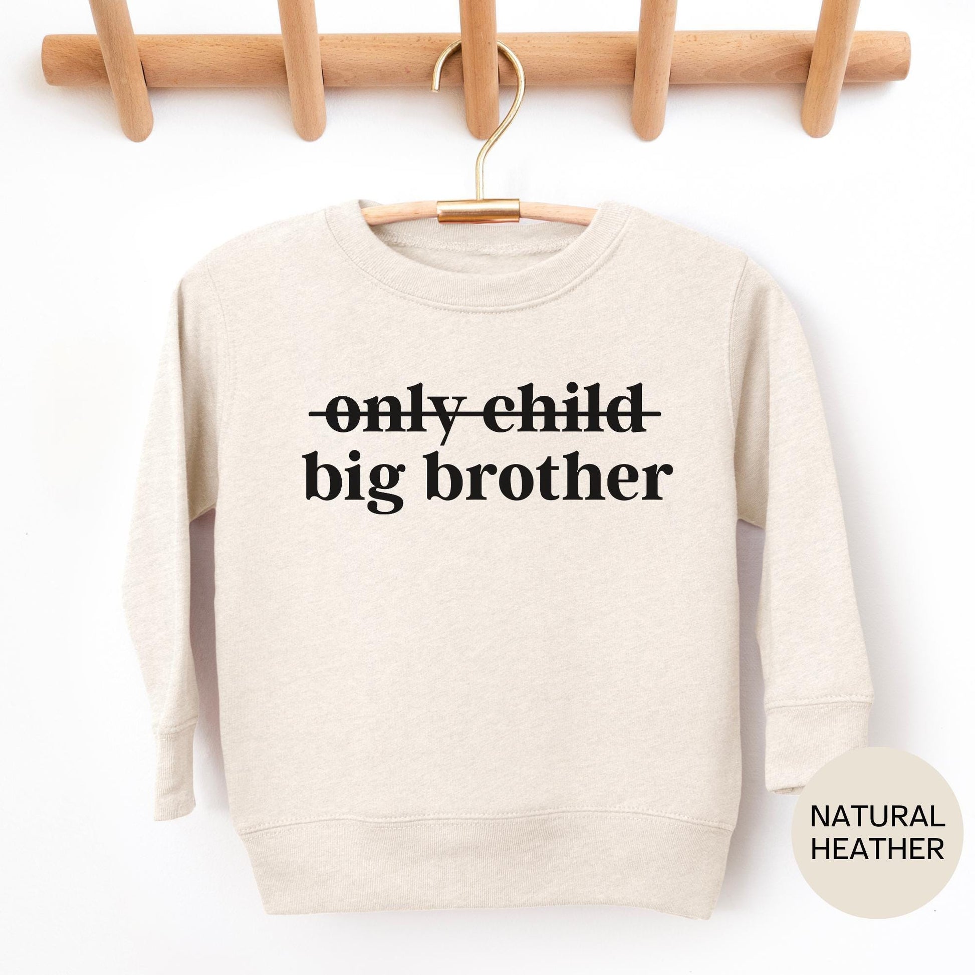 Only Child to Big Brother T-Shirt Set: Matching Sibling Shirts