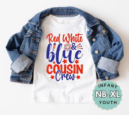 Cousin Crew Matching Family Shirt: Patriotic 4th of July Tee