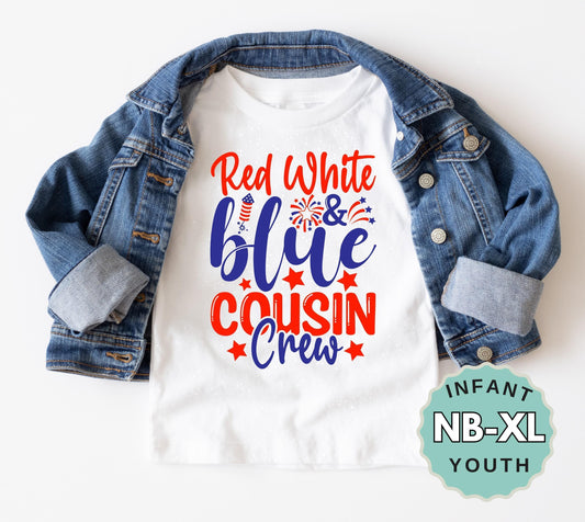 Cousin Crew Matching Family Shirt: Patriotic 4th of July Tee