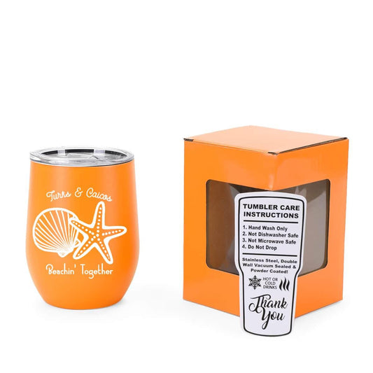 12 oz insulated wine tumbler custom logo vacation cup stainless steel travel drinkware gift with lid