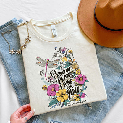 For I Know the Plans I Have for You Christian Jesus Shirt - Soft, Comfortable Cotton Tee