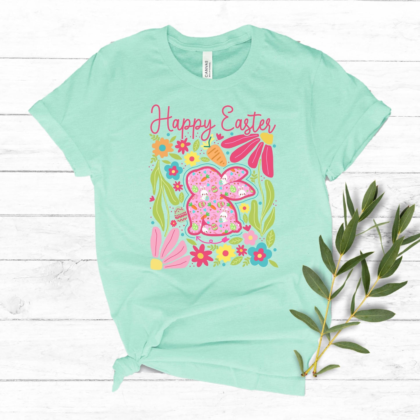 Happy Easter Bunny Shirt - Adult, Youth, Toddler Soft, Comfortable Cotton Tee