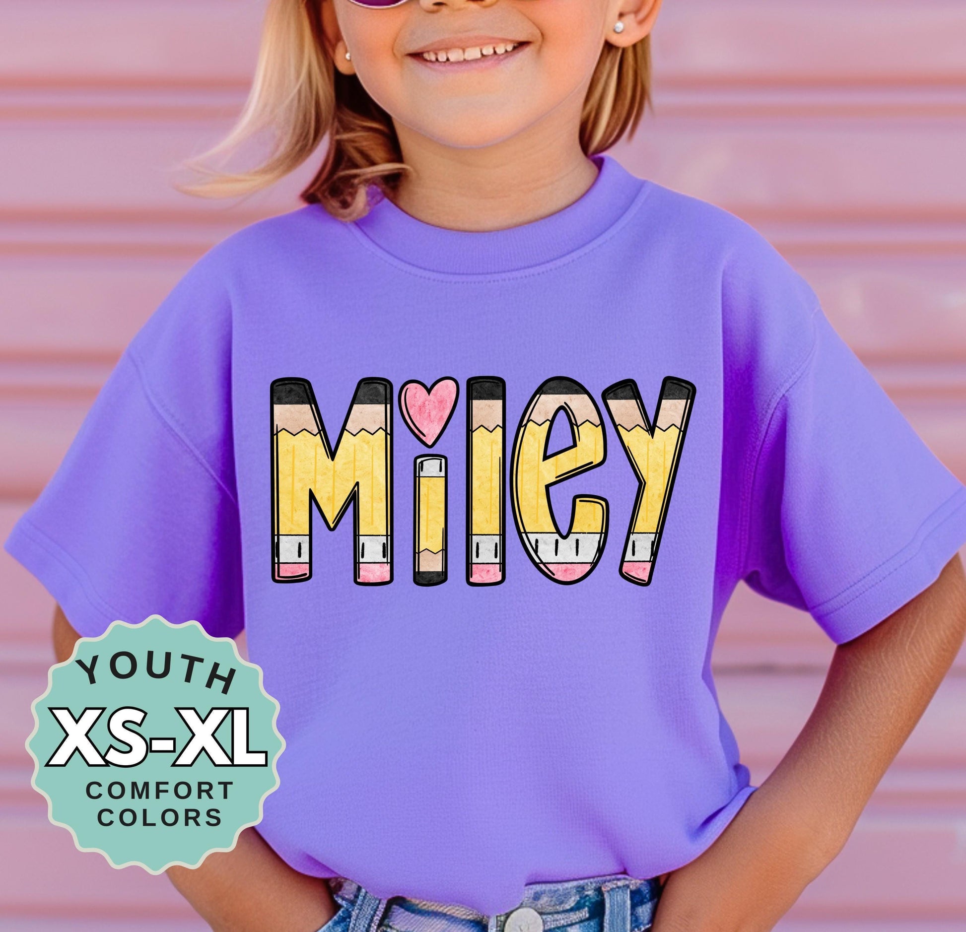 Personalized Pencil Name Shirt: Custom Back to School Tee