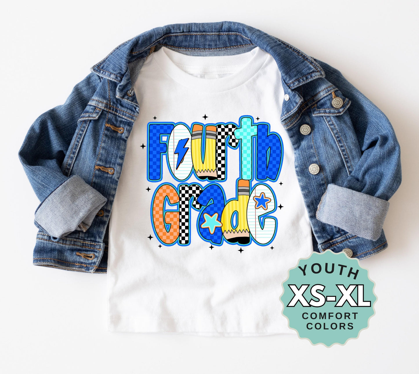 Fourth Grade Back to School Shirt: Comfort Colors Cotton Tee