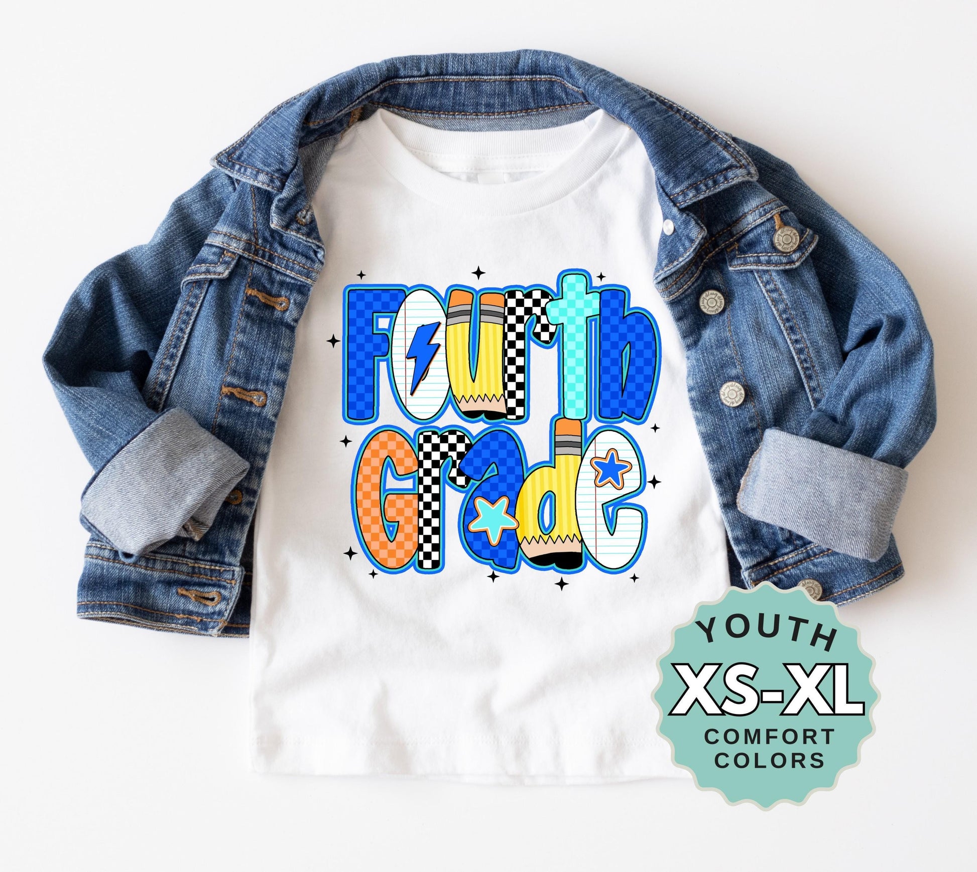 Fourth Grade Back to School Shirt: Comfort Colors Cotton Tee