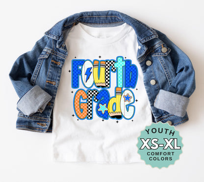 Fourth Grade Back to School Shirt: Comfort Colors Cotton Tee