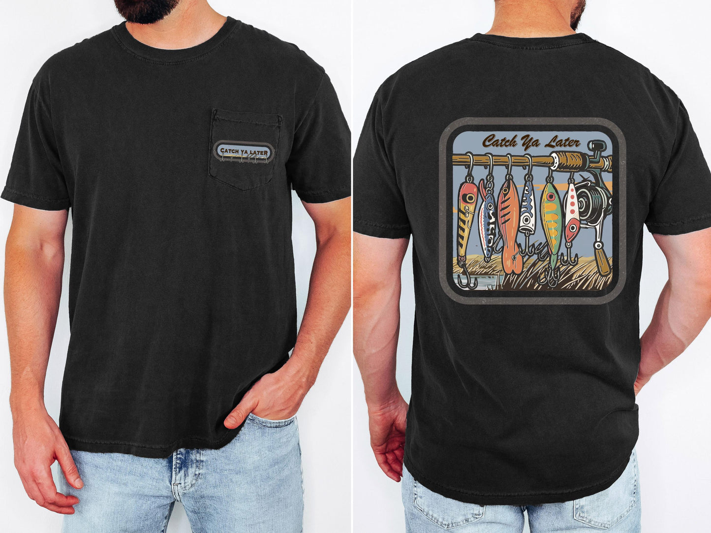Catch Ya Later Fishing Lure Comfort Colors Tee - Lake Life Angler Gift