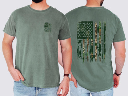 mens fishing shirt american flag fishing shirt patriotic fishing shirt lake life shirt fisherman gift USA fishing flag shirt