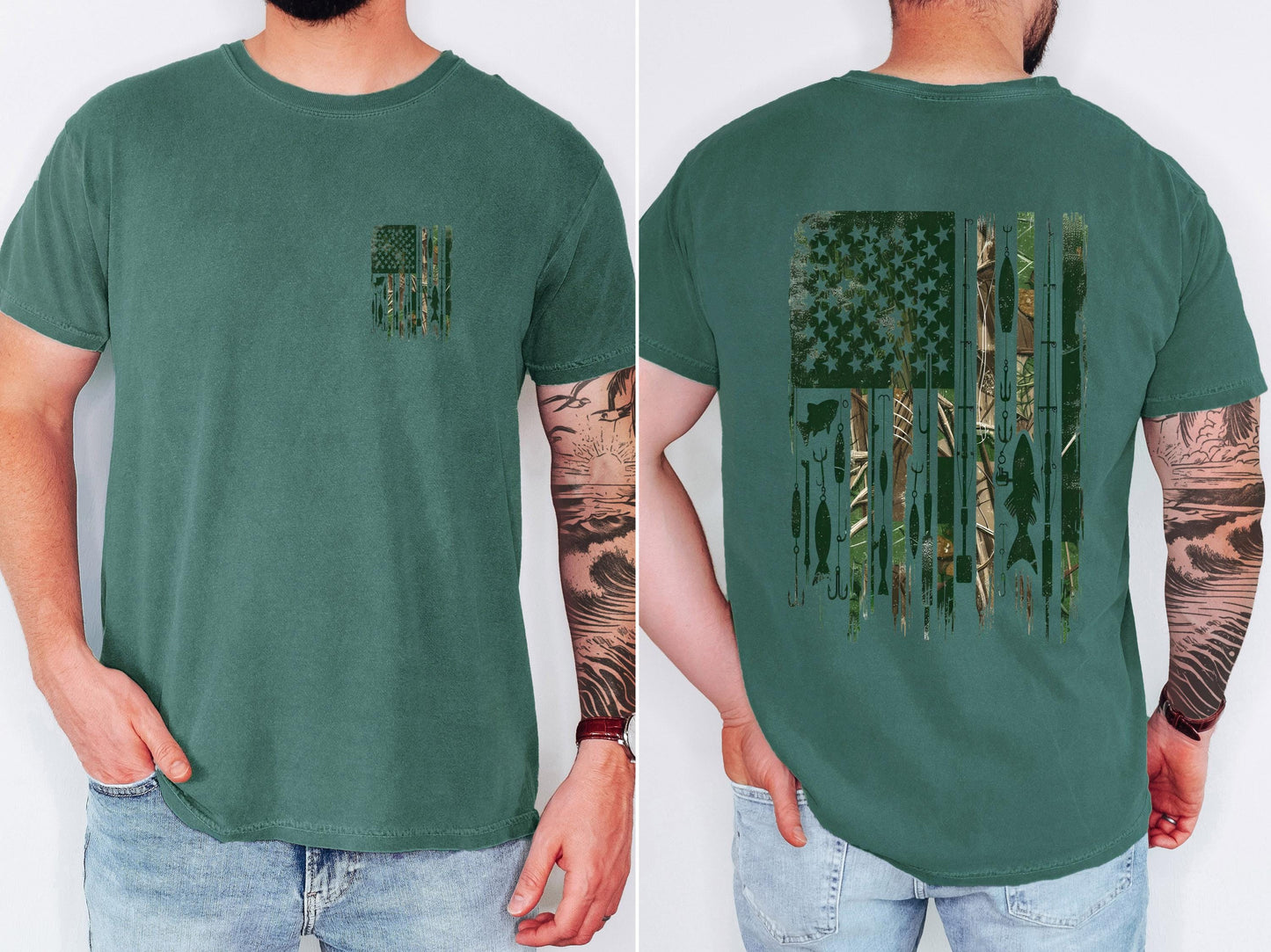 mens fishing shirt american flag fishing shirt patriotic fishing shirt lake life shirt fisherman gift USA fishing flag shirt