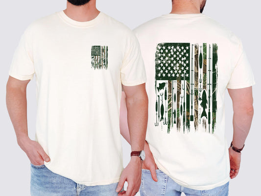 mens fishing shirt american flag fishing shirt patriotic fishing shirt lake life shirt fisherman gift USA fishing flag shirt