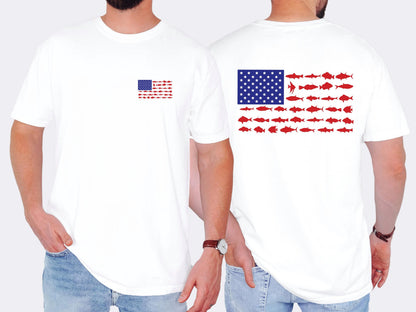 USA fishing flag shirt mens patriotic fishing shirt american flag fishing shirt lake life shirt fisherman gift
