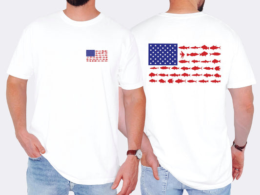 USA fishing flag shirt mens patriotic fishing shirt american flag fishing shirt lake life shirt fisherman gift