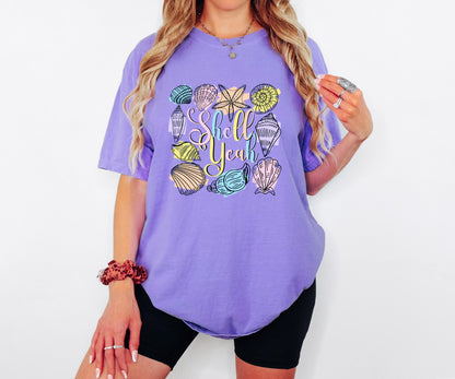 shell yeah shirt beach shirt summer shirt coastal shirt seashell shirt vacation shirt beach vacation shirt funny beach shirt