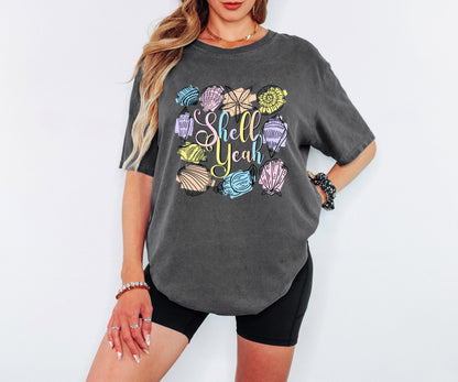 shell yeah shirt beach shirt summer shirt coastal shirt seashell shirt vacation shirt beach vacation shirt funny beach shirt