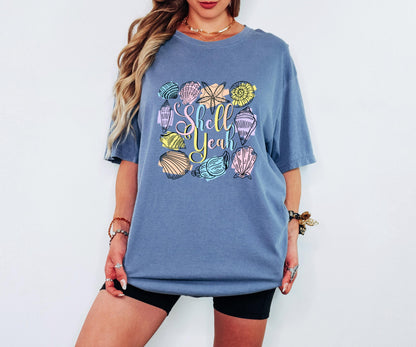 shell yeah shirt beach shirt summer shirt coastal shirt seashell shirt vacation shirt beach vacation shirt funny beach shirt