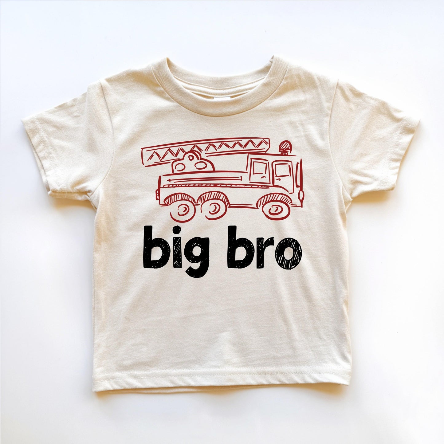 Big Brother Fire Engine Shirt: Sibling Gift, Baby Announcement