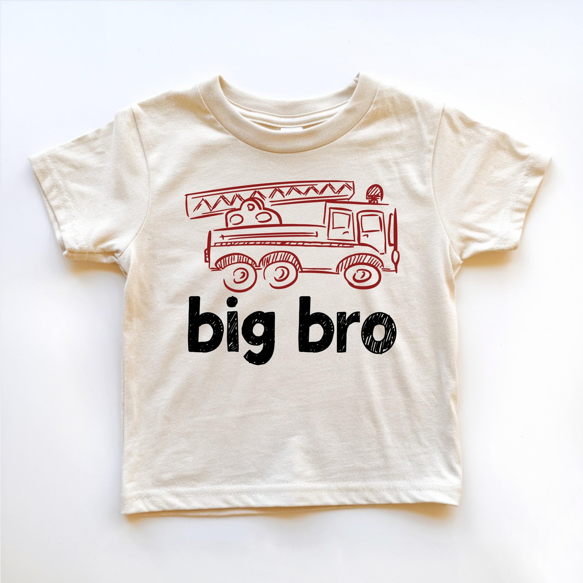 Big Brother Fire Engine Shirt: Sibling Gift, Baby Announcement