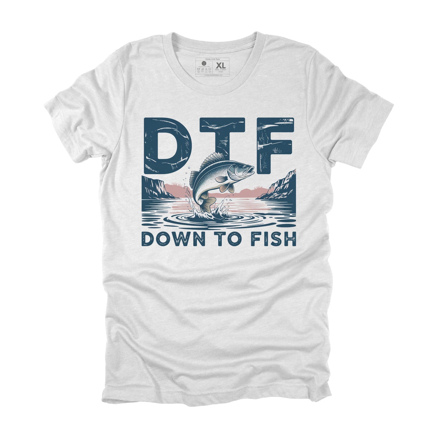 DTF Down to Fish Sarcastic Fishing T-shirt, Funny Fishing Gift for Men