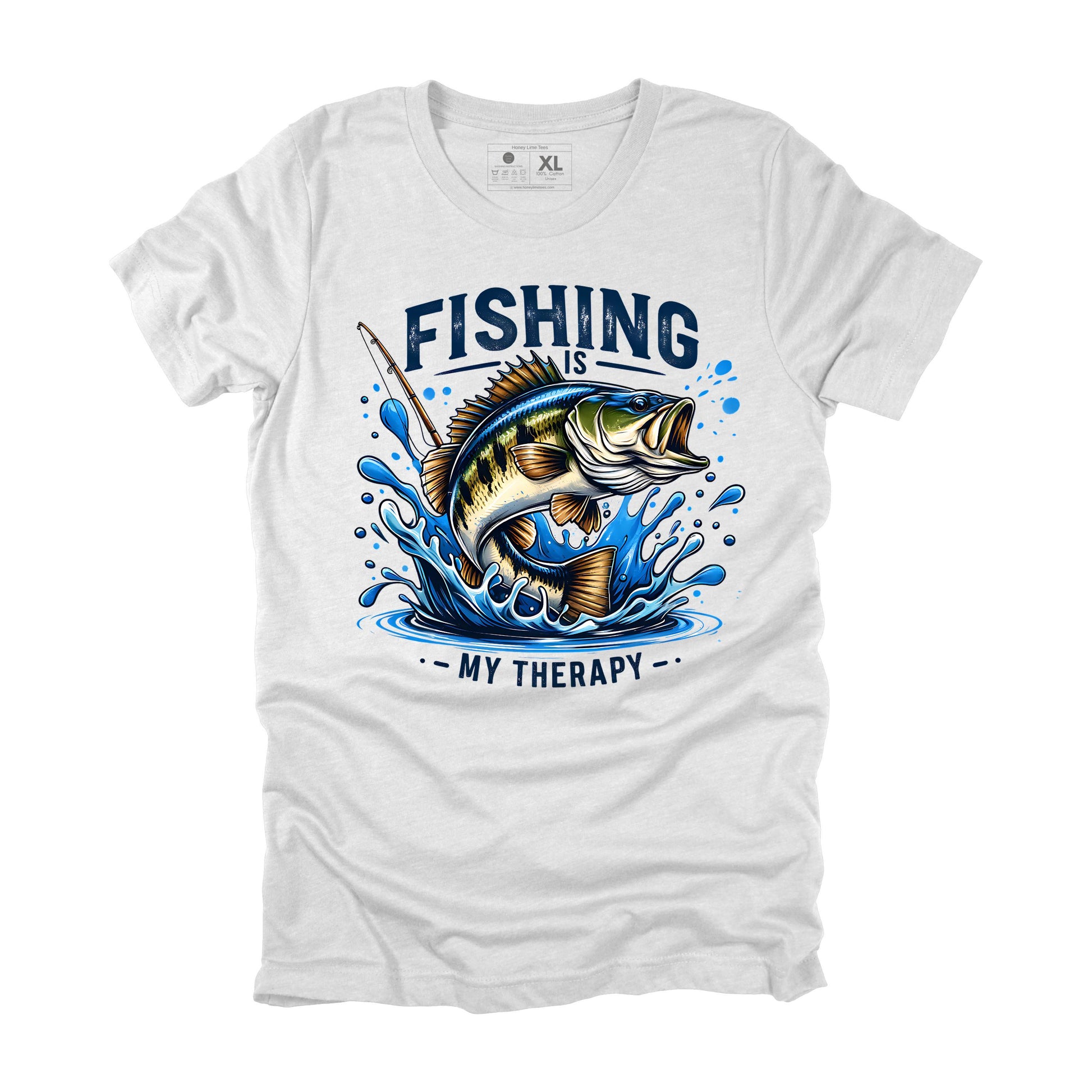Fishing is My Therapy Sarcastic Fishing T-shirt, Funny Fishing Gift for Men