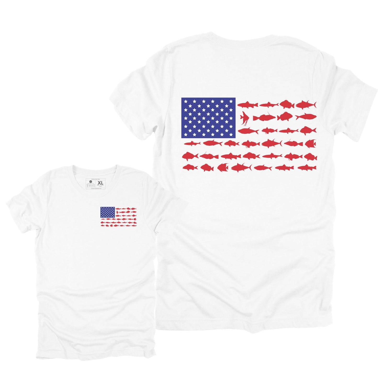 Fishing Flag Patriotic Fishing T-shirt, Funny Fishing Gift for Men