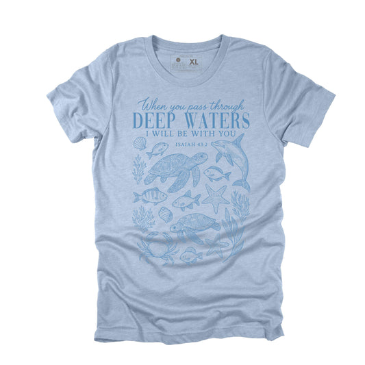 Christian Shirt When You Pass Through Deep Waters T-shirt XS-3XL
