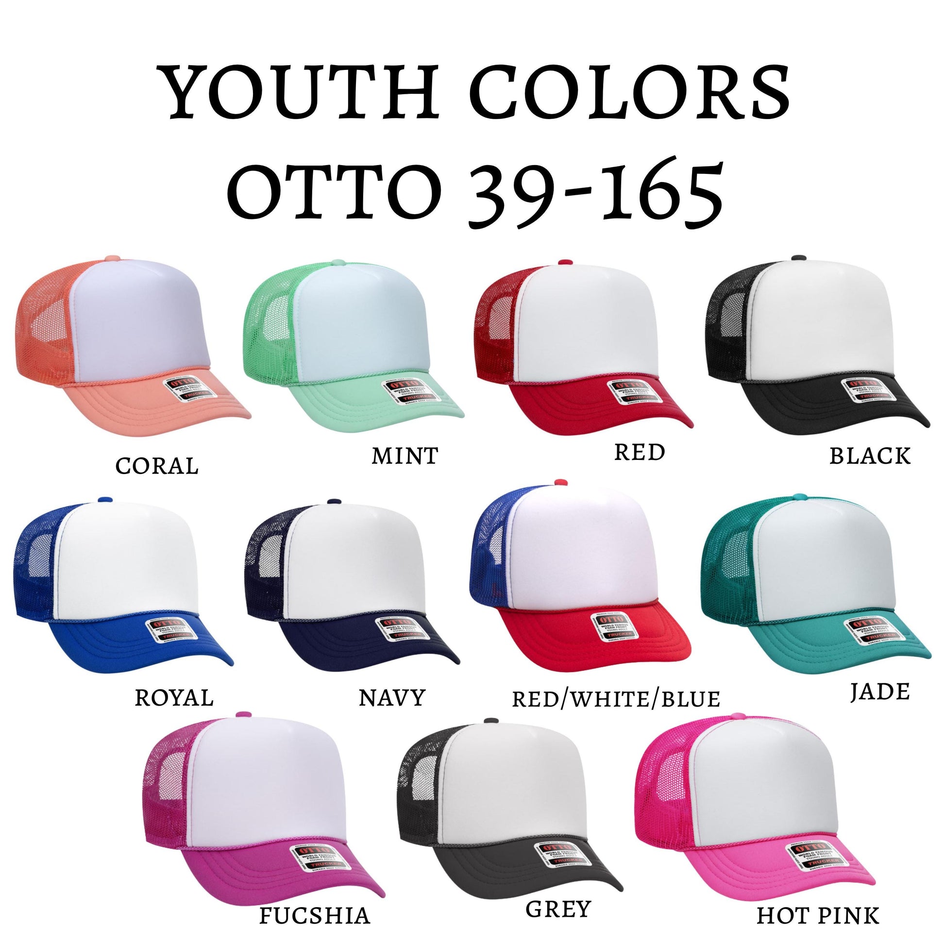 Youth Custom Logo Foam Trucker Hat – Otto 39-165 Personalized Cap