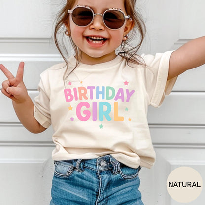 Kids Birthday Girl Cotton T-Shirt: Party Outfit Toddler/Youth Tee