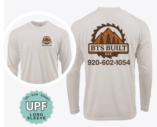 upf 50 work shirts long sleeve crew personalized company logo shirts custom team uniforms outdoor crew performance shirts for business