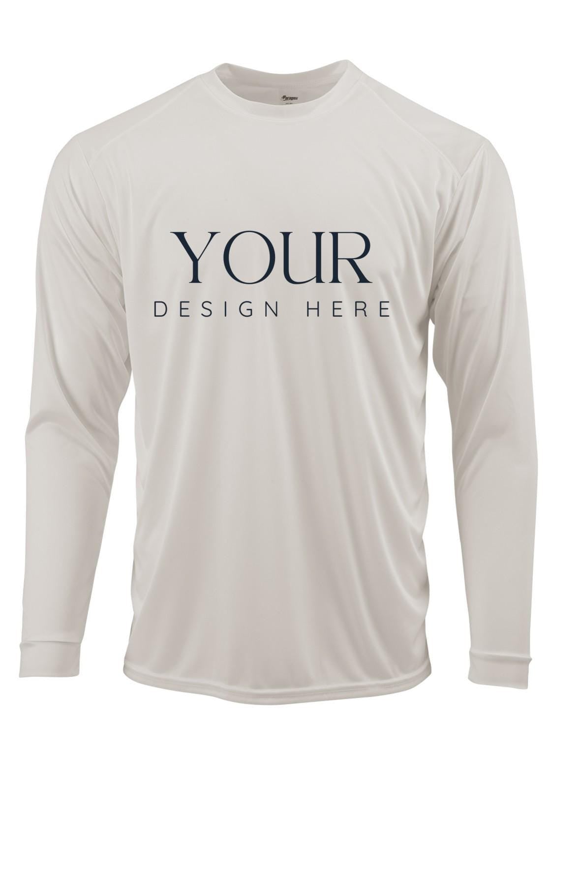 Custom UPF 50 Long Sleeve Work Shirt | Sun Protection, Logo Option, Outdoor Crew Uniforms, Lightweight UV Protective Shirt for Landscaping