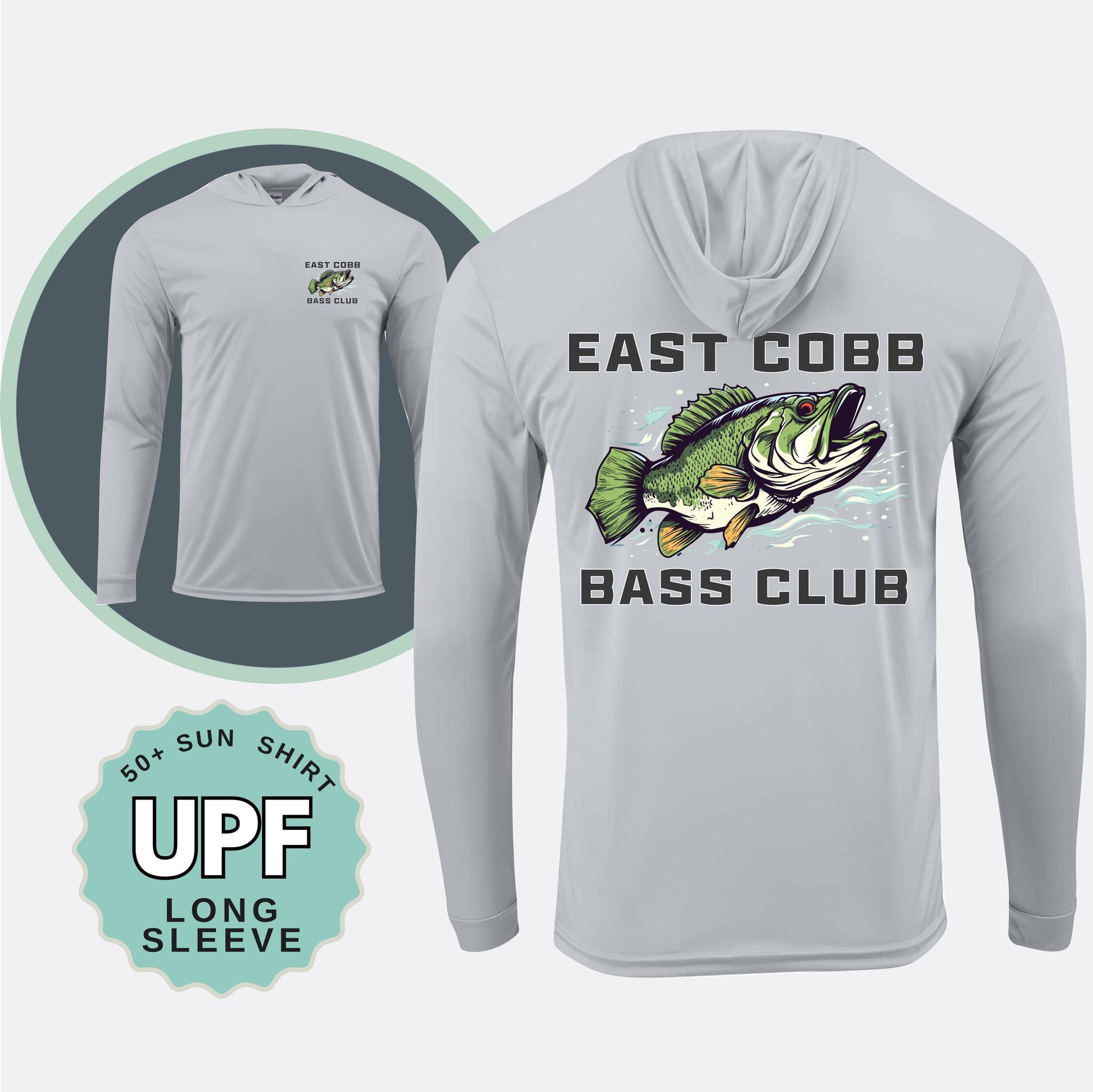 UPF 50 sun hoodie lightweight long sleeve UV protection shirt with hood breathable fishing shirt for men sun shirt for boating outdoors