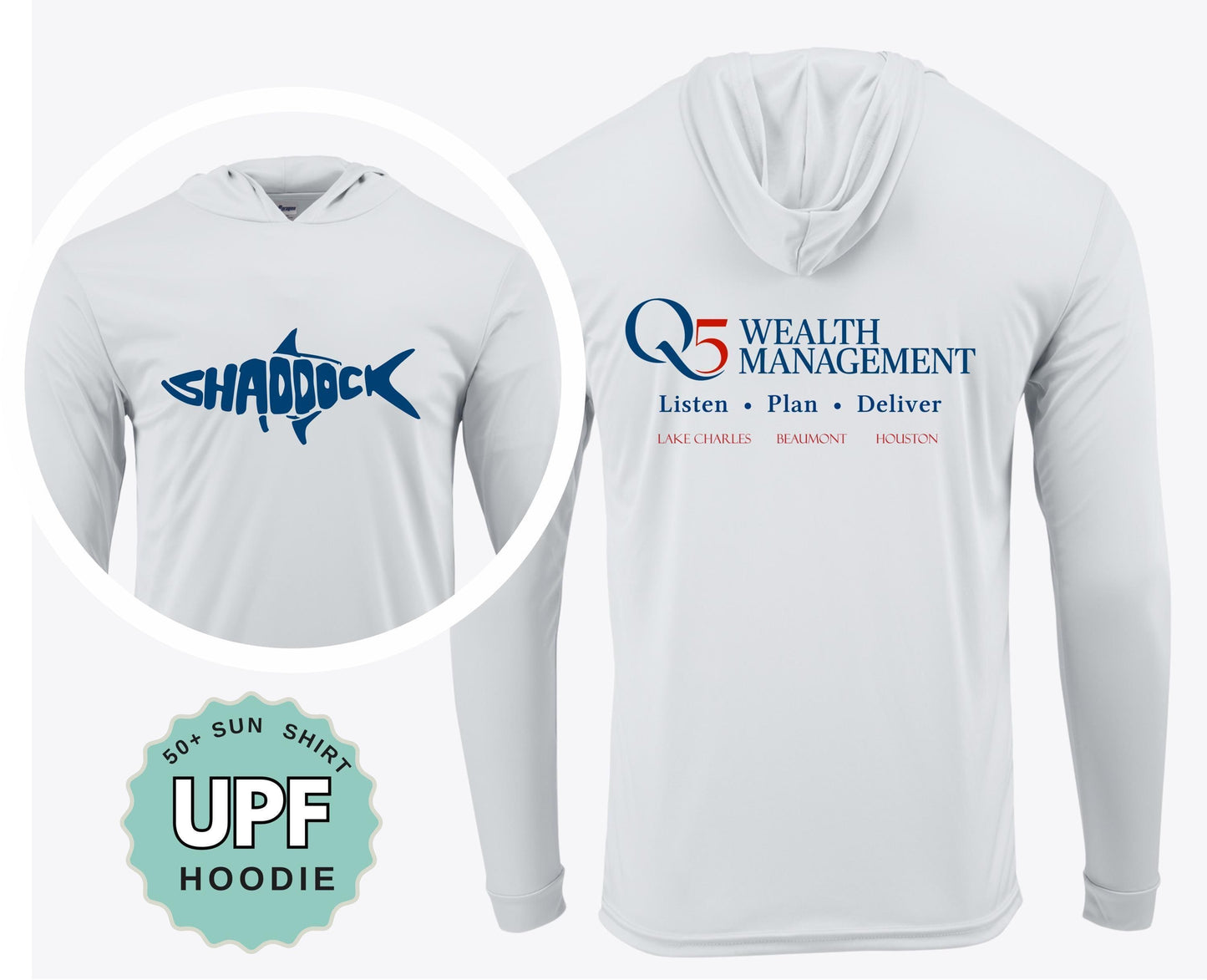 UPF50+ Fishing Hoodie: Custom Printed Long Sleeve Sun Shirt