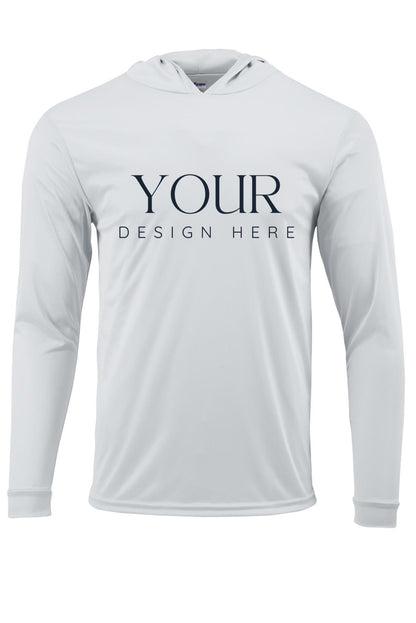 UPF 50 sun hoodie lightweight long sleeve UV protection shirt with hood breathable fishing shirt for men sun shirt for boating outdoors