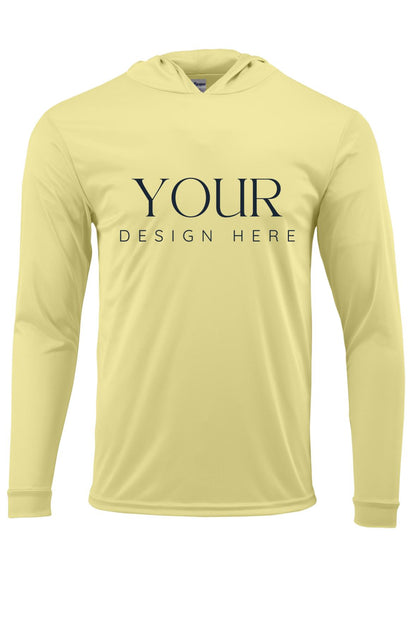 UPF 50 sun hoodie lightweight long sleeve UV protection shirt with hood breathable fishing shirt for men sun shirt for boating outdoors