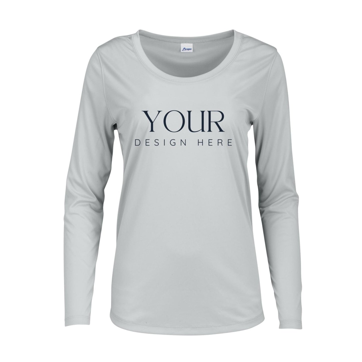 Custom Ladies Fit Performance Shirt: Personalized Lightweight Crewneck