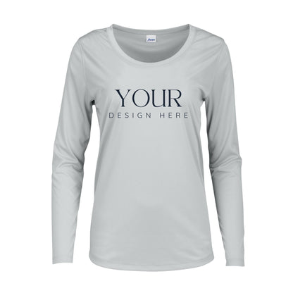 Custom Ladies Fit Performance Shirt: Personalized Lightweight Crewneck