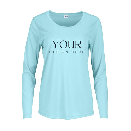 Custom Ladies Fit Performance Shirt: Personalized Lightweight Crewneck